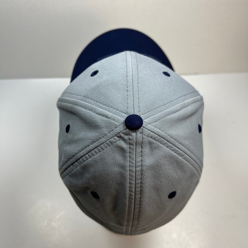 Under Armour Fitted Hat Size M/L Gray Blue Colorblock Logo Sport Baseball - Picture 4 of 9