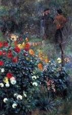 Garden in the street Cortot, Montmartre by Renoir Giclee Print Repro on Canvas