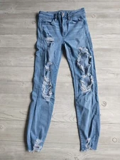 American Eagle High Rise Jegging Distressed Skinny Jeans Ladies Size 2