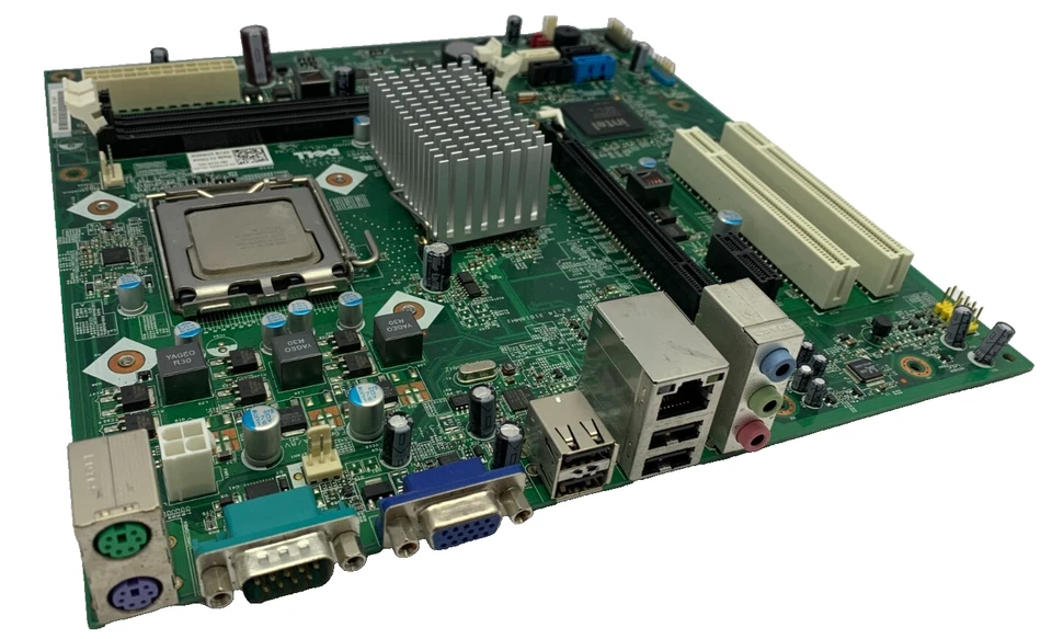 Placa Base Dell 07N90W Para PC Socket 775 MIG41R Con Intel SLGTE Dual Core E7500 - Imagen 3 de 4