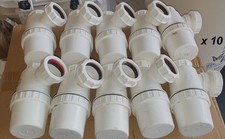 Ten, (10) Bottle Traps, White 40mm, new