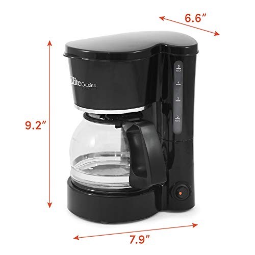 Maxi-Matic  Automatic Brew & Drip Coffee Maker with Pause N Serve 5-Cup Black