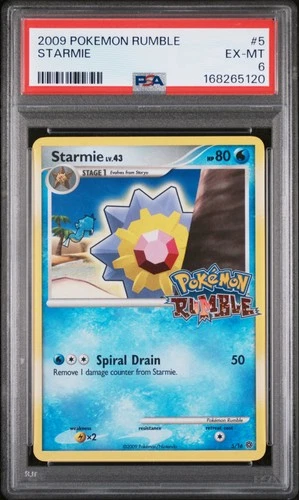 2009 POKEMON RUMBLE #5 STARMIE PSA 6