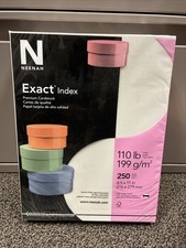 Neenah Paper Exact Index Premium CardStock 110 lbs. 8-1/2 x 11 Bright White 250