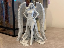 Celestial Angel Goddess Statue – Winged Fantasy Sculpture Multi Colour