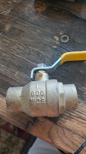 1" Full Port Sweat (CXC) Brass Ball Valve 600 WOG
