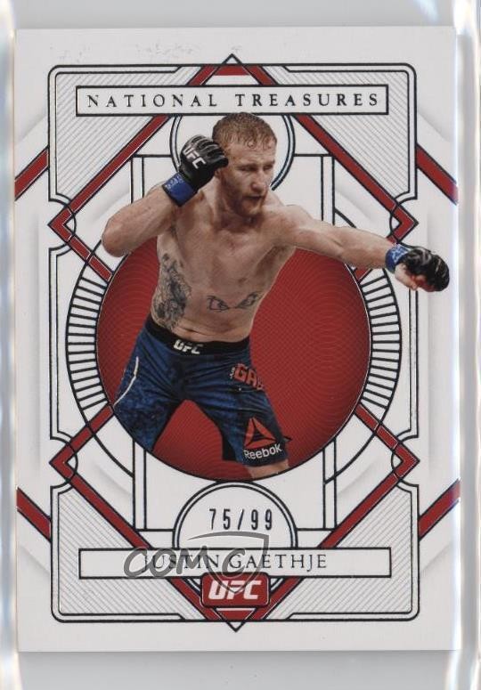 2021 Panini Chronicles UFC National Treasures 75/99 Justin Gaethje #358 0x4o
