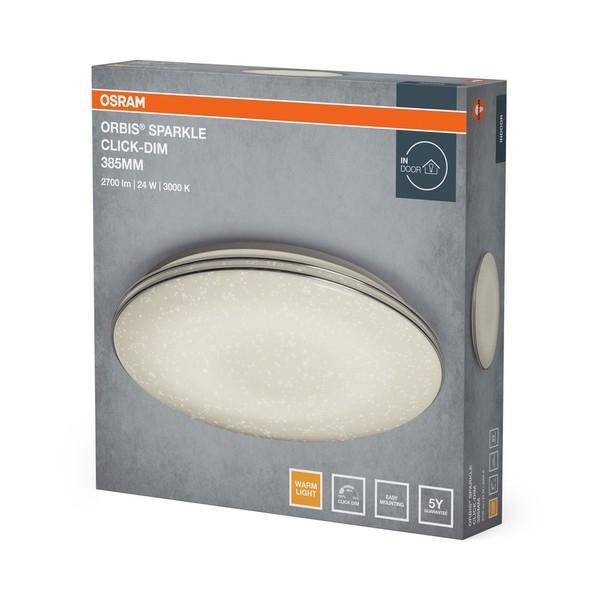 Led Deckenlampe Alu Metall Weiß Osram 3000K Ø40Cm Deckenleuchte Arbeitszimmer-image