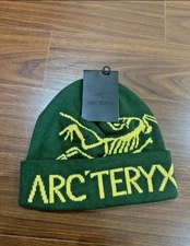 New Arc'teryx Bird Word Toque Beanie - Green – Wool Knit Winter Cold Ski Hat