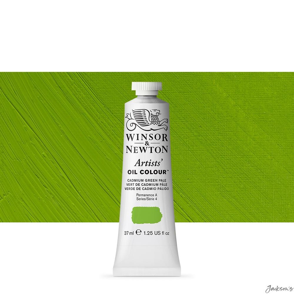 Winsor & Newton Artists' Oil Paint Tube 37ml Cadmium Green Pale For Painting