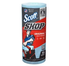 Original Blue Shop Paper Towel Roll, (55 sheets per Roll)