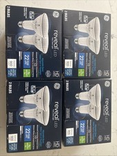 Lot Of 4 GE Reveal LED Long Neck Adjustable Flood Spot Light Bulbs 75W 8 Total