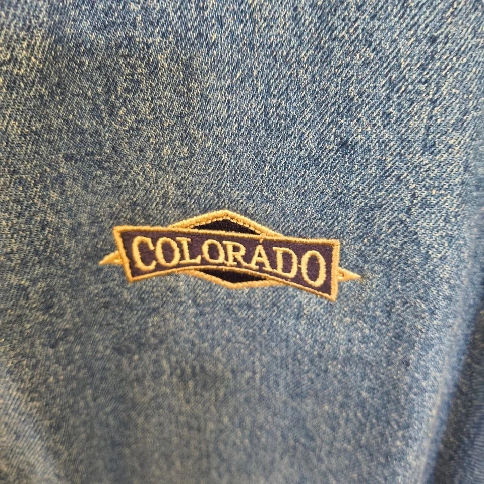 Jaqueta jeans Varsity Gear For Sports Colorado masculina grande estilo vintage - Imagem 2 de 4