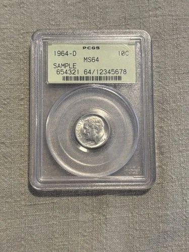 1964-D Roosevelt Dime PCGS MS 64 Green Label