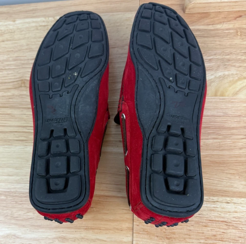 Florsheim Imperial Rojo Gamuza Sin Cordones Mocasines de Conducción Zapatos Informales Para Hombres 7 Foto 4 de 4