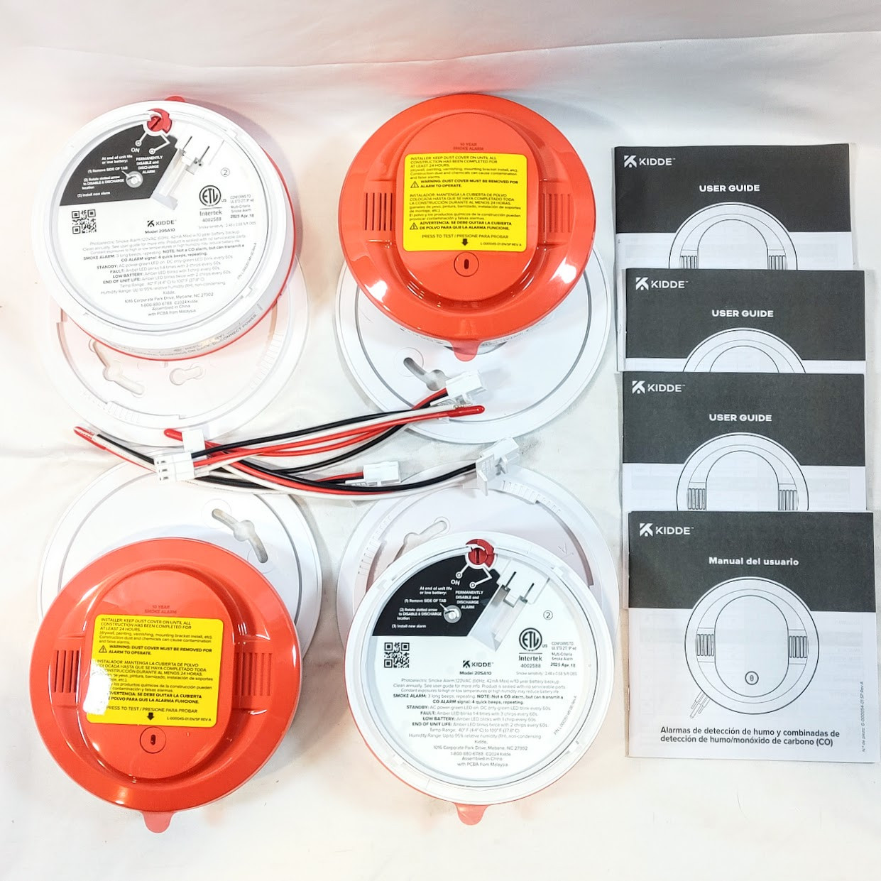 Kidde 20SA10 WIRED Smoke Alarms with 10 year Battery (4 Pack)