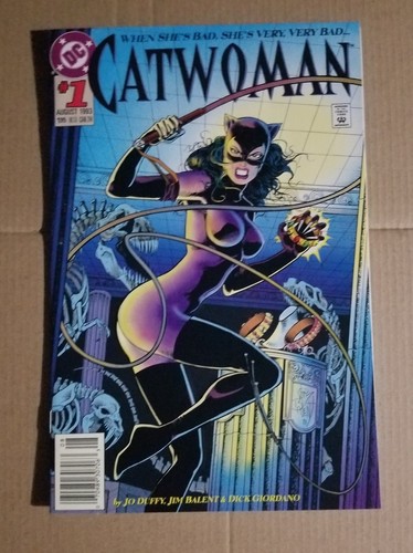 DC comics Catwoman (Vol. 2) #1 Aug. 1993 1st solo series embossed cover Bane app