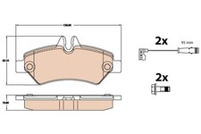 TRW Bremsbelagsatz Scheibenbremse GDB2076 für MERCEDES SPRINTER B906 Bus 209 CDI