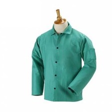 Black Stallion F9-30C-XL TruGuard 200 9oz FR Cotton Welding Jacket Green XL