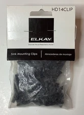 NEW ELKAY 14 PIECE BLACK SINK MOUNTING CLIPS STOCK NO. HD14CLIP