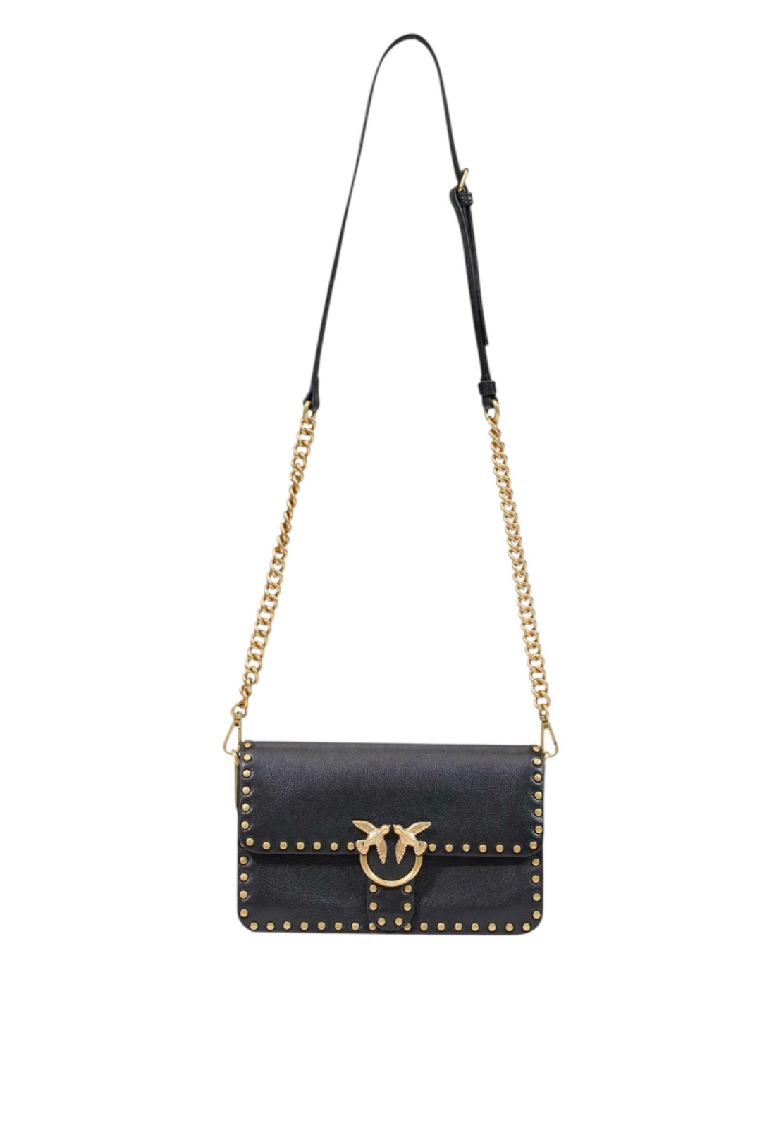 Pinko Donna Nero Donne, Borsa A Mano, Love One Slouchy Mn. Studs Sma 107665 A2jg, - Immagine 2