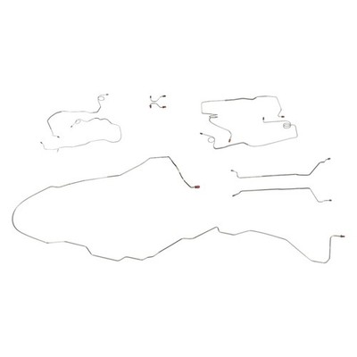 1991-1994 Buick Roadmaster Sedan Power Disc Rear Drum Brake Line Set OE 9pc