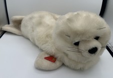 Vintage 1986 Harp Seal Stuffed Sirena Plush Toy XL 23" Original Dakin Tag