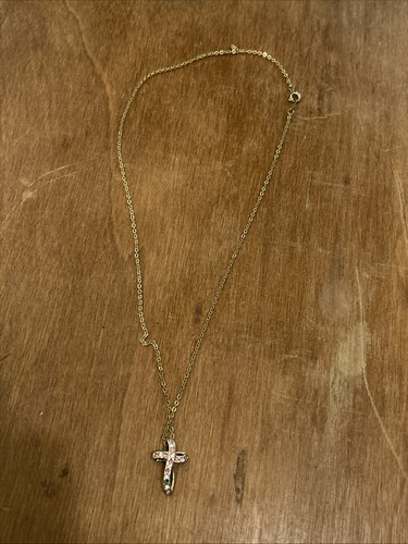 Grandma Estate 595 Gold Cross 18”Necklace
