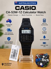 Casio CA-53W Digital Calculator Watch Alarm Water Resistant Black Resin