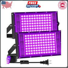 2 Pack 120W LED Black Light IP66 Waterproof Outdoor Blacklight Flood Light
