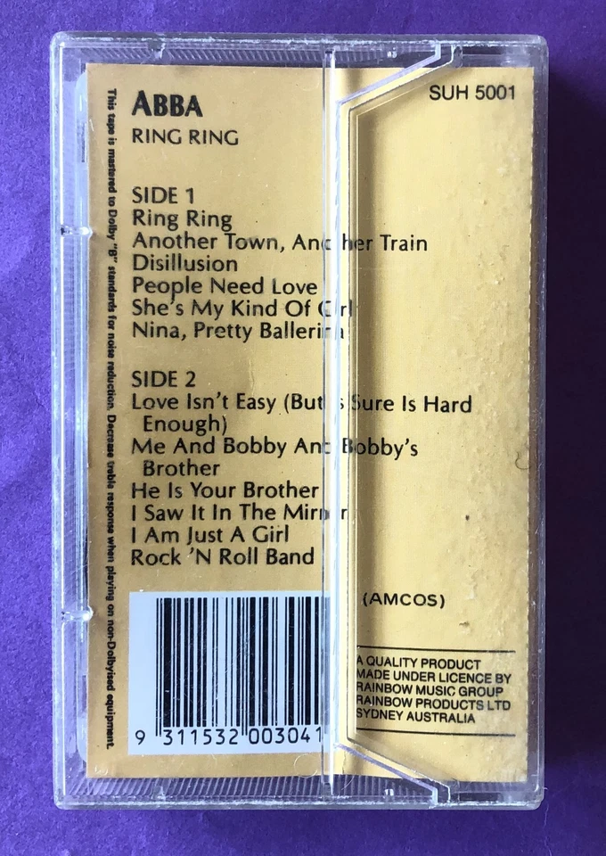 RING RING ABBA cassette 1980 SUMMIT SUH 5001 AUSTRALIA Dolby System C1 - Image 2 of 4