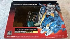 Transformers G1 Jumpstarter Topspin 1984 Hasbro Complete w  Box Tech Specs