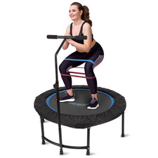Serenelife Trampoline 40 - In-Home Cardio Fitness Rebounder Adjustable T-Bar