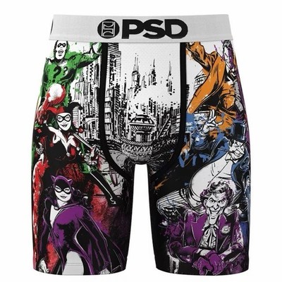 PSD Underwear Mens Large L DC Comics Gotham Villains Batman Boxer Briefs New 7''