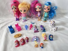 Shimmer and Shine Lot Figures Dolls Pets Tennie Genies Palace Beds