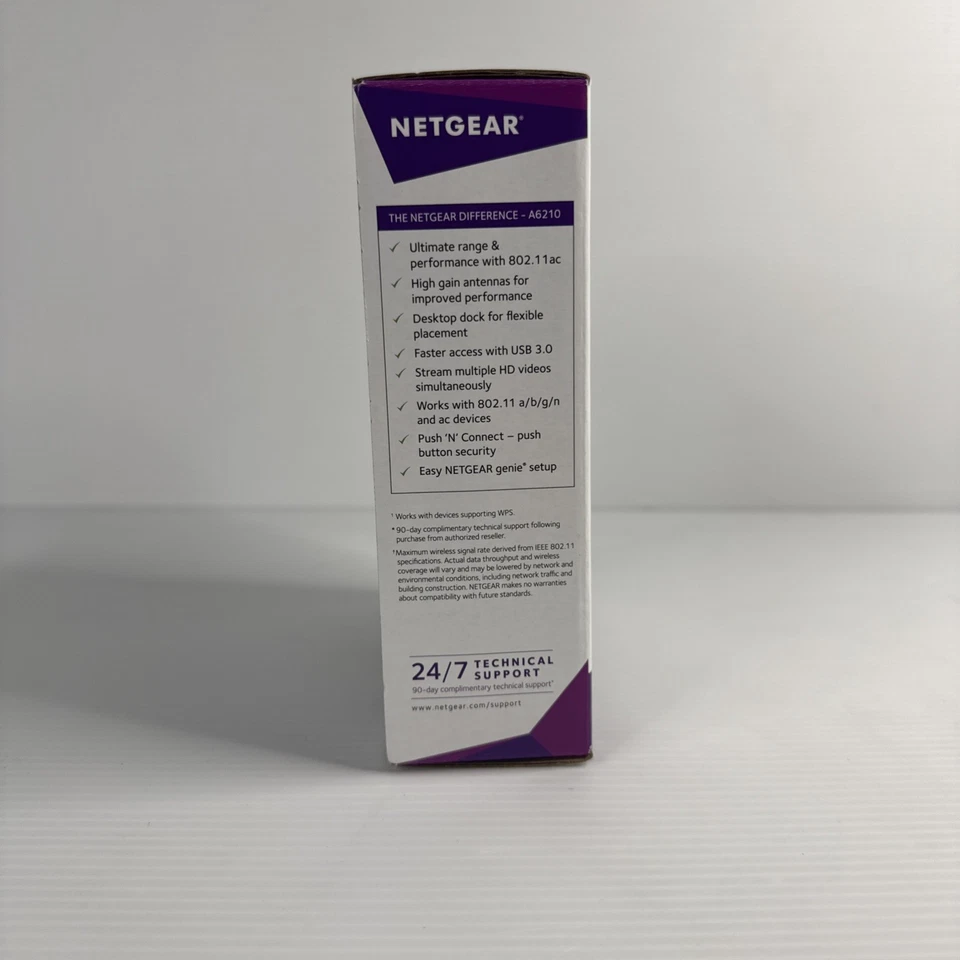 Netgear AC1200 Wi-Fi Adapter USB 3.0 802.11ac Dual Band High Gain Antenna NEW - Image 4 of 4