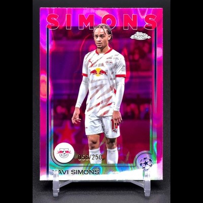 XAVI SIMONS 2024-25 Topps Chrome UEFA Club Competitions #37 Pink Lava /250