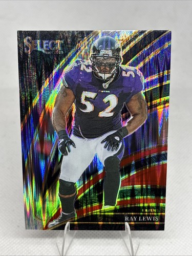 2025 Panini Select - Ray Lewis - Club Level Black & Red Shock Prizm  #299 💥