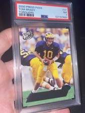 2000 Press Pass Tom Brady Rookie Card Torquers PSA 7