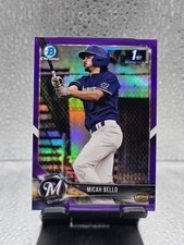 2018 Bowman Draft Chrome Micah Bello Purple Refractor 1st Bowman 024/250!