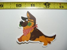 GERMAN SHEPHERD SMALL STICKER DECAL BANDANA DOG PET FUNNY