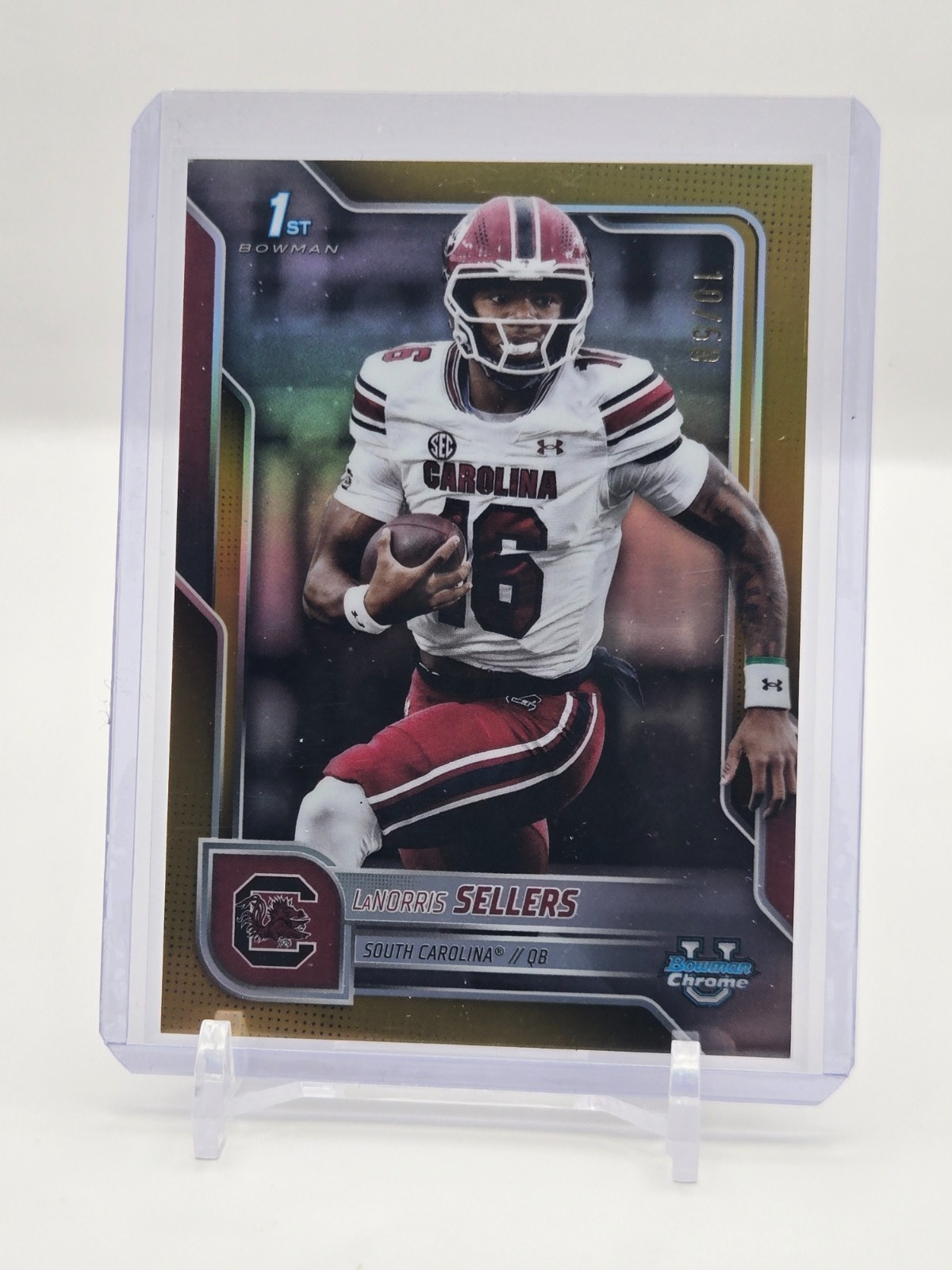 LaNorris Sellers 2025 Bowman Chrome U True Gold Refractor 10/50 #168