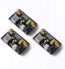 3PCS 3X MB102 Breadboard Power Supply Module  DC 6.5-12V to 3.3V 5V USB Compatib