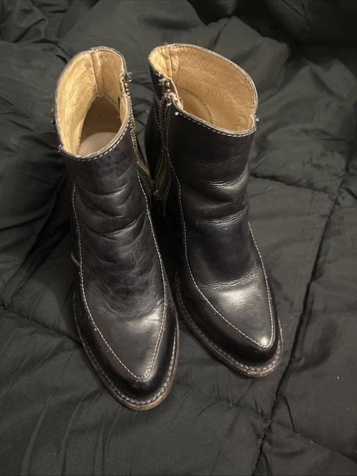 Botín de cuero BED STU marrón dos tonos talla 7,5 US $355 cierre de cremallera Foto 4 de 4