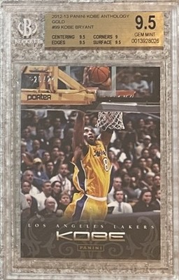 2012 PANINI ANTHOLOGY KOBE BRYANT #99 GOLD #ED 20/24~BGS 9.5~MINT SLAB~SWEET!!