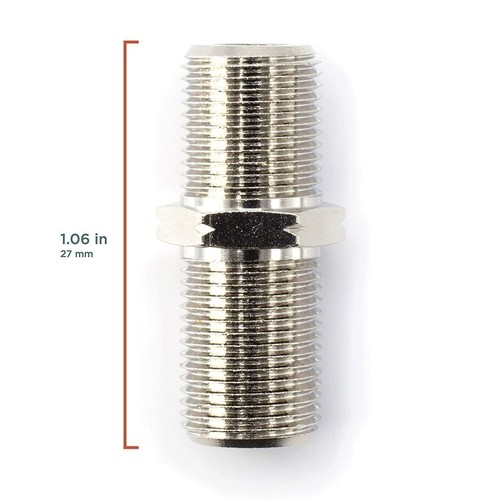 Coaxial Cable Extension Adapter - 10 Pack - with Washer and Nut - Picture 4 of 9