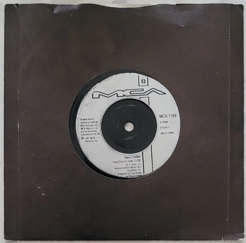 Nanci Griffith - From A Distance (1987 7inch Vinyl Single) VG+ - Image 4 of 4