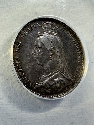 1887 Great Britain Silver 6 Pence Graded XF 45 by ANACS Value