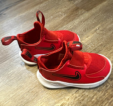 Nike Flex Runner 3 Toddler Slip-On Sneakers Red/White Hook  Loop US 6C