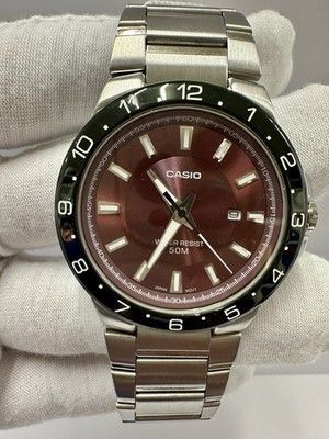 Casio MTP-1297BD-5A  Burgundy dial with black trim Men s Analog Watch